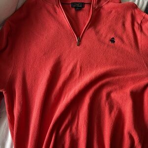Brooks Brothers Coral Half-Zip Sweater